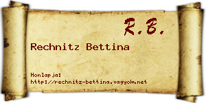 Rechnitz Bettina névjegykártya